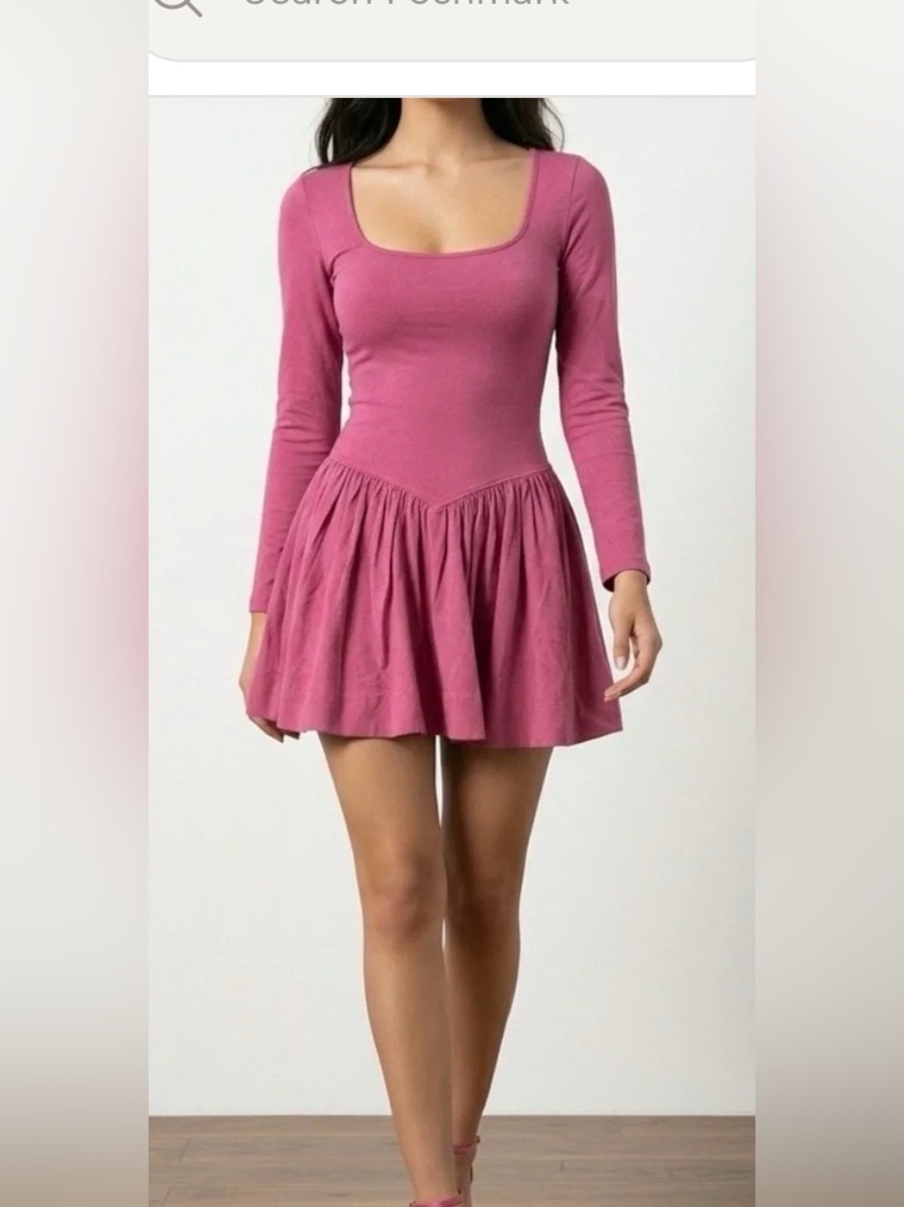 Free People Scoop Neck Mini Dress - Dusty Rose Pink